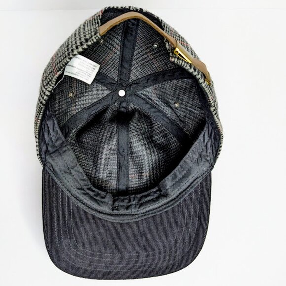 Tweed Fall Baseball Cap One Size Minimalist Plaid Casual 6 Panel Ball Hat - Picture 5 of 6